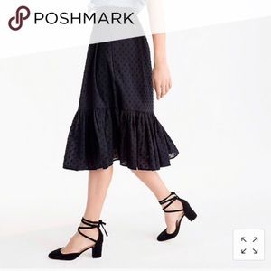 J. Crew Clip Dot Tiered Skirt Size 4 NWT